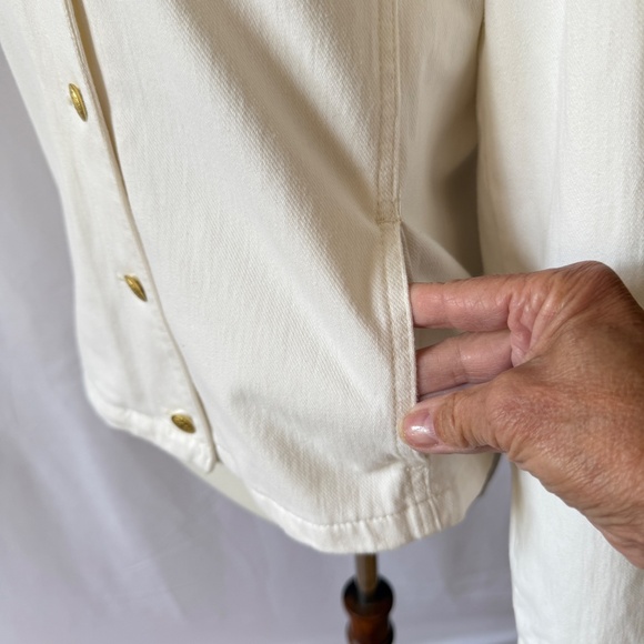 J MCLAUGHLIN COLBY JEANS JACKET BOXY CHIC PREPPY CASUAL CLASSIC TIMELESS NWOT S - Picture 7 of 12